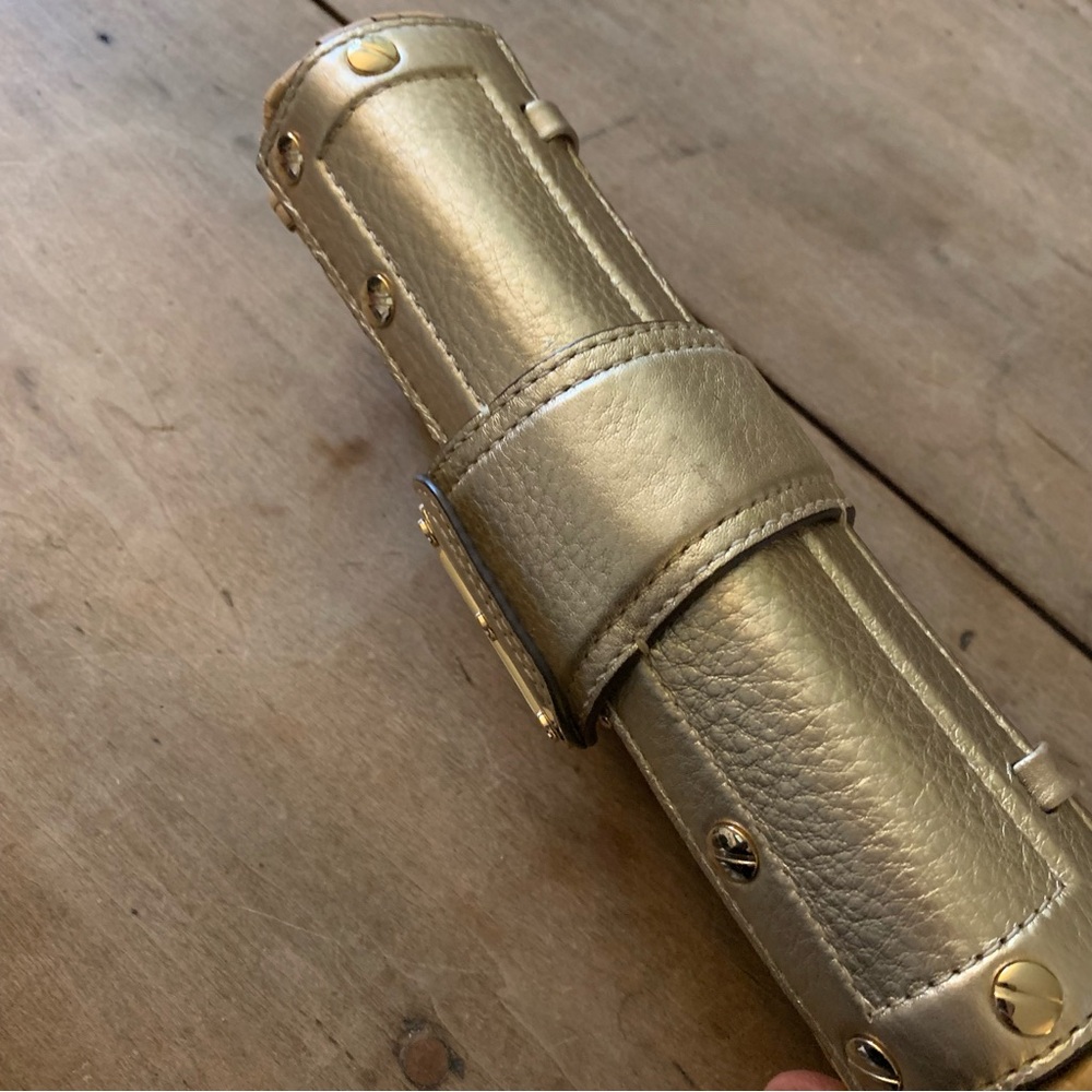 Michael Kors natural rattan clutch gold - Picture 8 of 11